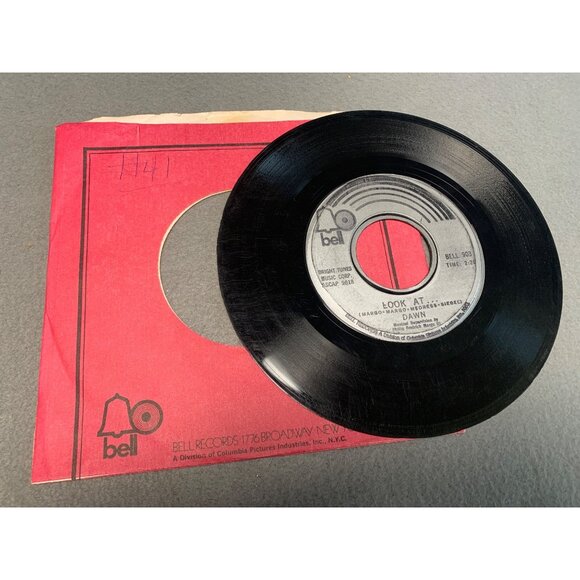 Dawn "Candida" "Look At" 45 RPM Vinyl Record with Original Bell Records Sleeve - Picture 2 of 3